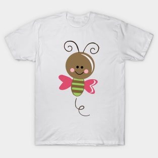 Cute bee design, bee with heart wings T-Shirt